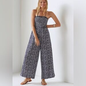 Maeve by Anthropologie Smocked Sunset Jumpsuit